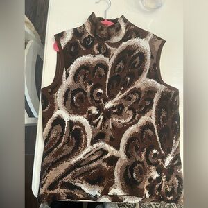 St John Sport by Marie Gray Sleeveless Sweater Knit Top Size Small EUC